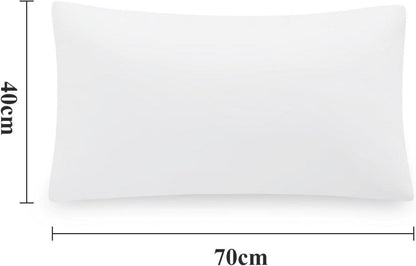 Kissenbezug 40x70 Weiß Hotelverschluss Mikrofaser 2er Set