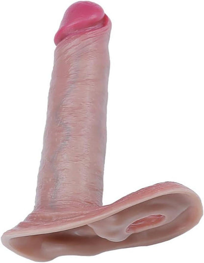 Silikon Penismanschetten mit Hodenring 3 Größen Venenstruktur Penis Sleeve