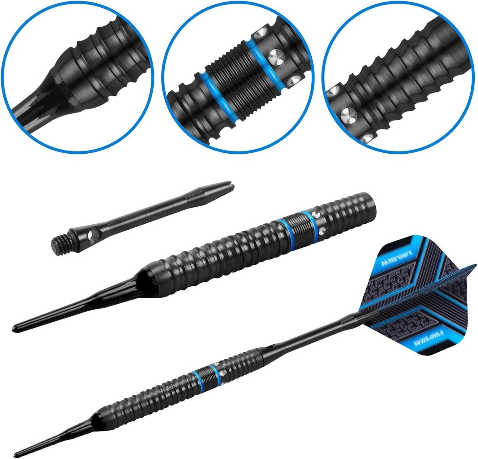 WIN.MAX Dartpfeile 90% Tungsten 3 Stück 16-28g Schwarz