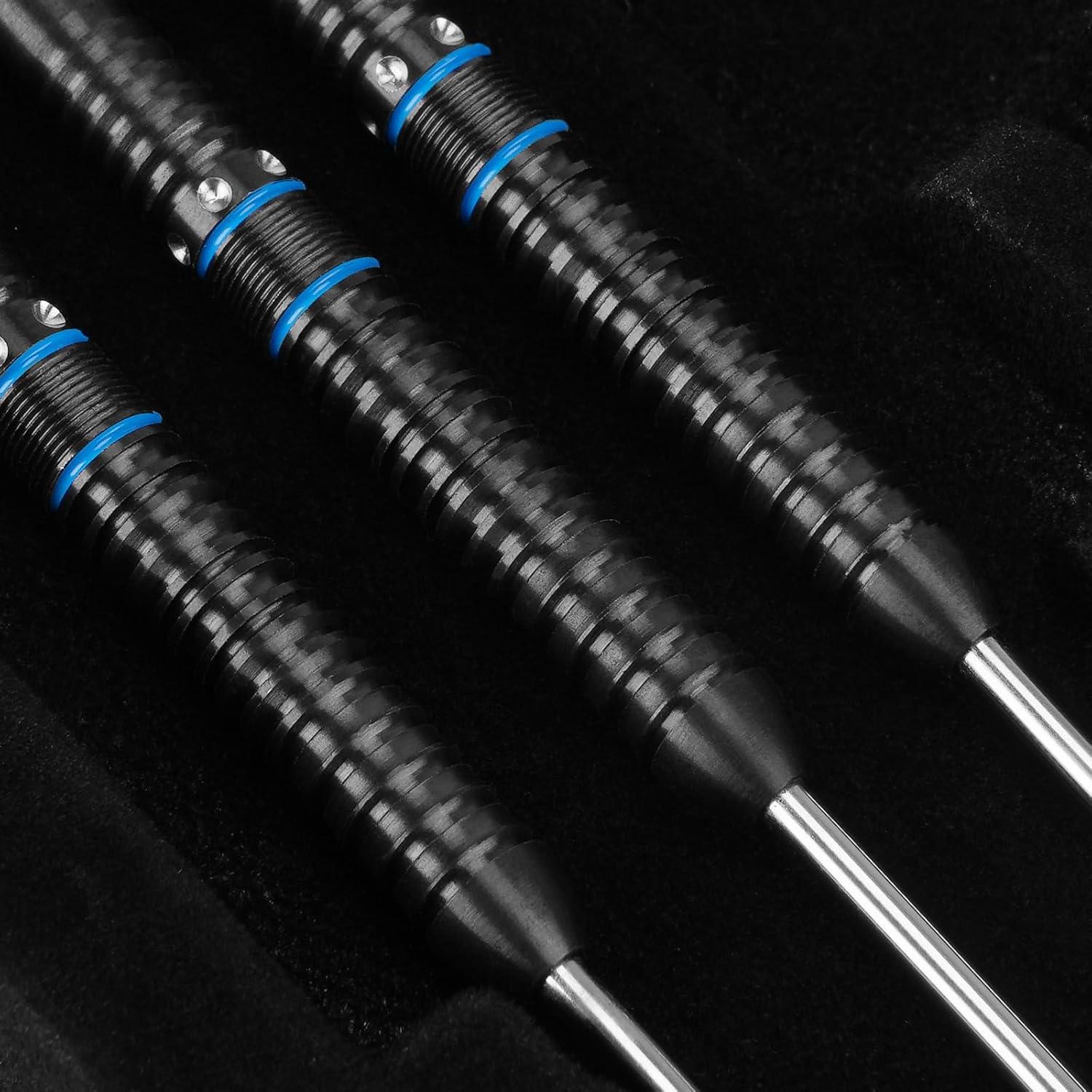 Dartpfeile 90% Tungsten Metallspitze 3 Stück 16-28g Schwarz