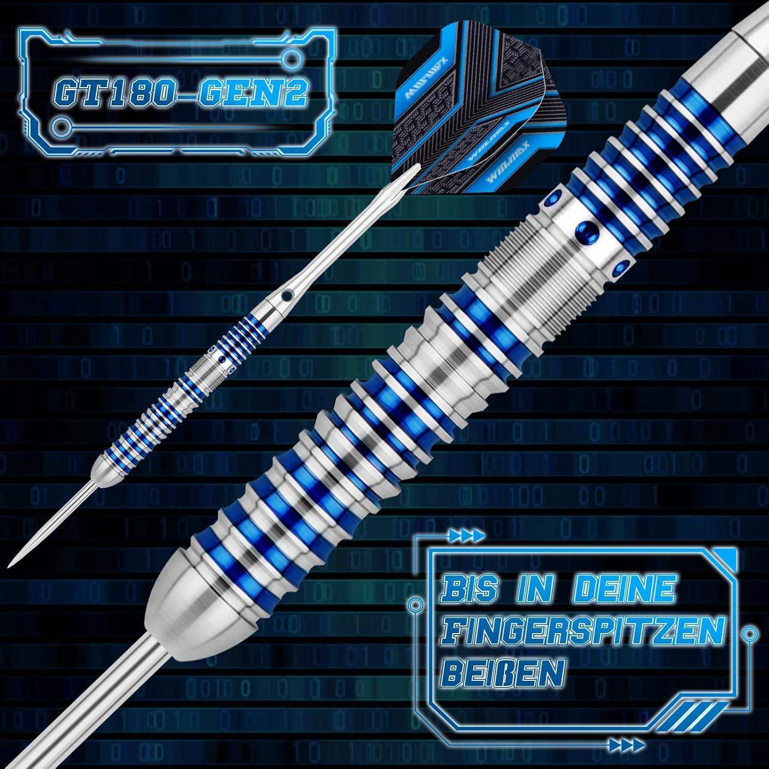 Dartpfeile 90% Tungsten mit Metallspitze Steel-Dartpfeile Blau 22g