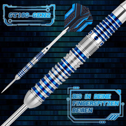 Dartpfeile 90% Tungsten mit Metallspitze Steel-Dartpfeile Blau 22g