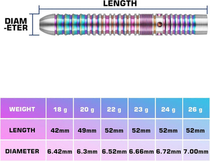 Professionelle Steel-Dartpfeile 90% Tungsten 16-28g 3er Set