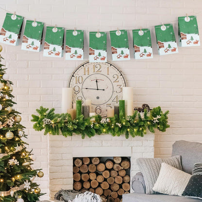Adventskalender zum Befüllen 24 DIY Weihnachtskalender Grün