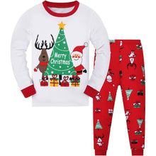 Weihnachts Schlafanzug Kinder Baumwolle Pyjama Set 2-12 Jahre