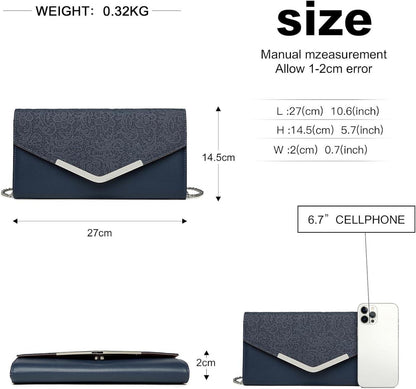 Damen Clutch Abendtasche Kettentasche Elegante Handtasche Hochzeit