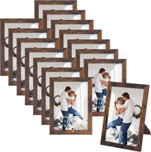 15er Bilderrahmen Set Braun 13x18 cm Holzmaserung Fotorahmen 18x13