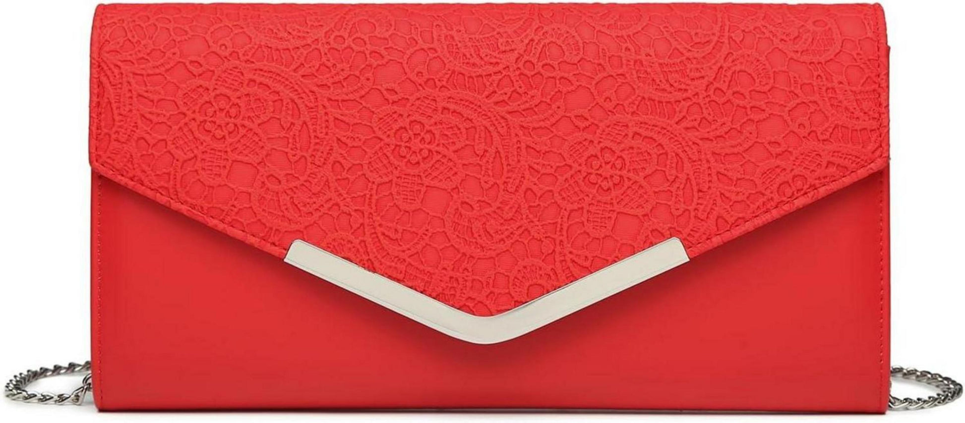 Elegante Miss Lulu Clutch Abendtasche Kettentasche Damen Umhängetasche