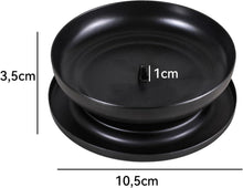 ERBO Kerzenständer Metall Dorn 1cm Moderne Deko schwarz