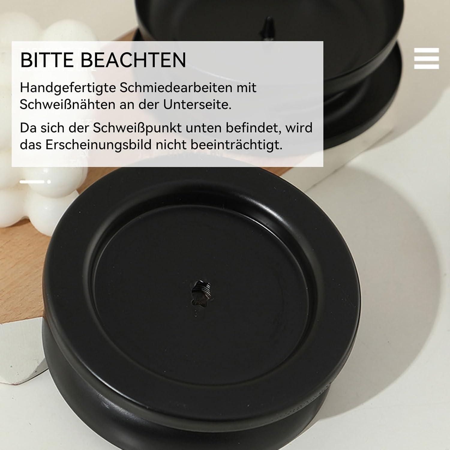 Kerzenständer Metall Moderne Deko Hochzeit Weihnachten Schwarz Ø 10cm