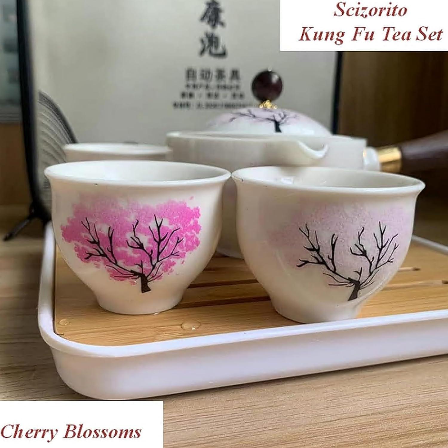 Keramik Portable Travel Tee Set chinesischer Kungfu 360-Rotation