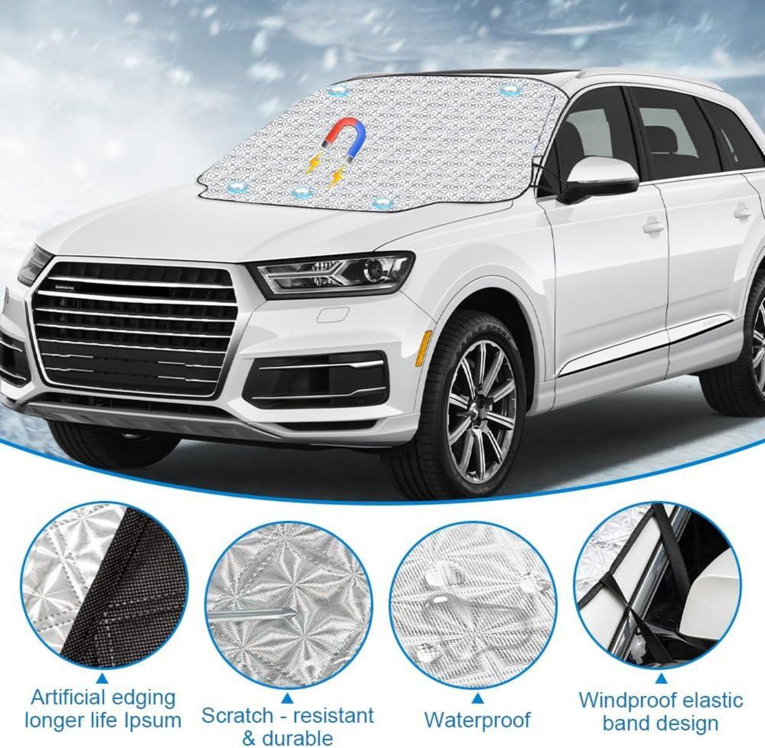 Auto Windschutzscheibenabdeckung mit Magnet Fixierung Winter Schutz