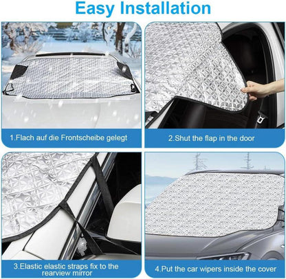 Frontscheibenabdeckung Auto Windschutz Winter Magnet Faltbar