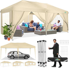 Faltpavillon 3x6 Wasserdicht Winterfest Pop Up Zelt UV-Schutz