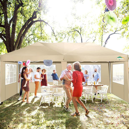 Pavillon 3x6 Wasserdicht Pop Up Partyzelt UV-Schutz 18m² mit Seitenwnden