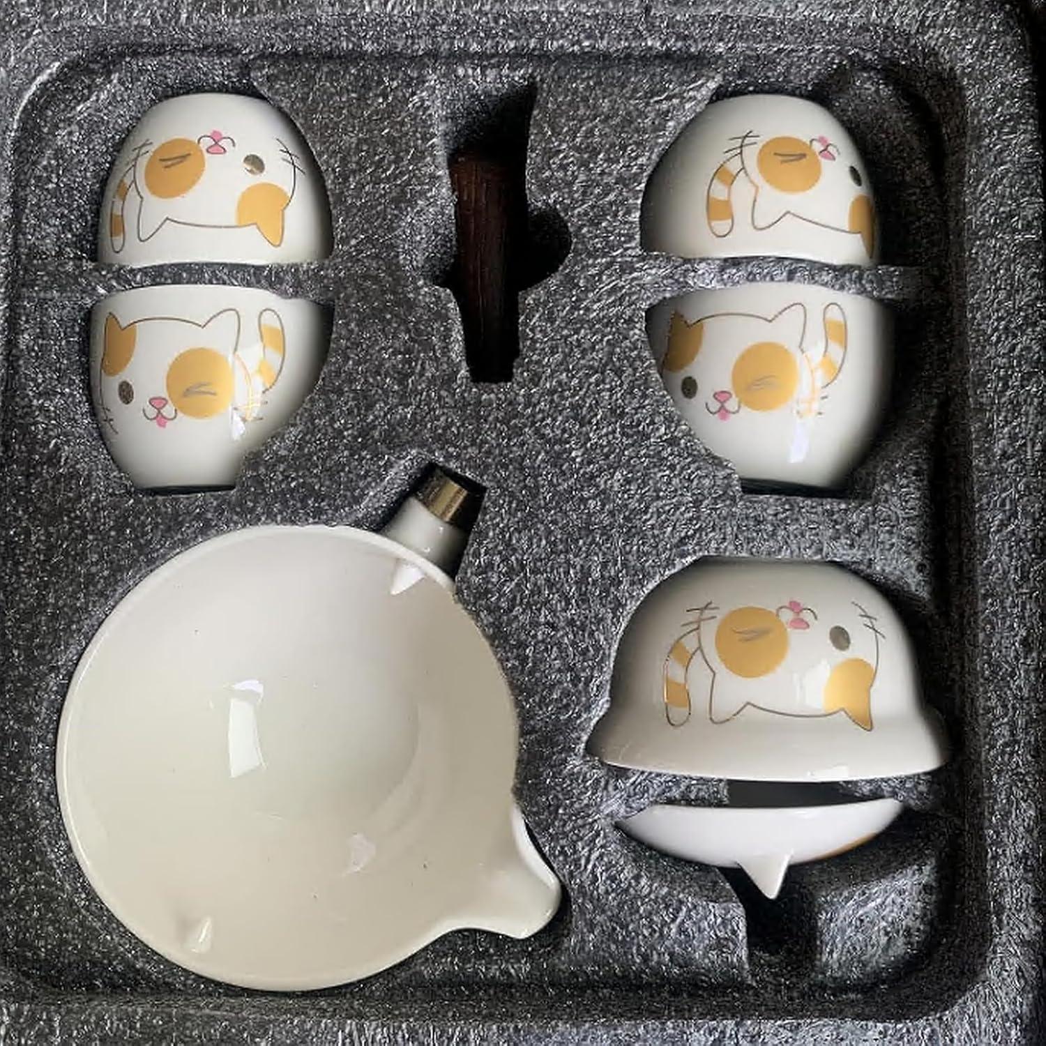 Chinesisches Kungfu Tee Set Keramik 360-Rotation mit