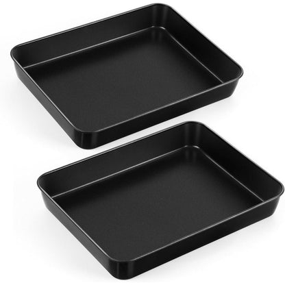 Antihaft Backblech 2er Set Edelstahl Tiefes Ofenblech 31,6 x 24,6 cm