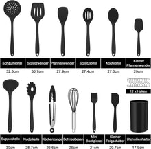 25-teiliges Silikon Küchenutensilien Set mit