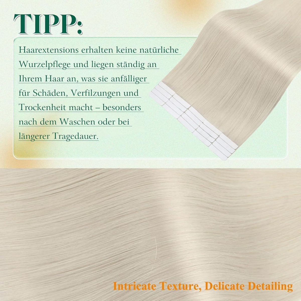 Blond Tape-in Haarverlängerung Echthaar #1000 30cm