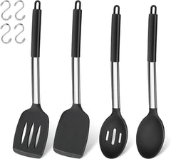 Silikon Küchenutensilien Set 4-teilig hitzebeständig Schwarz