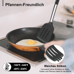 Silikon Küchenutensilien Set 4-teilig hitzebeständig Schwarz