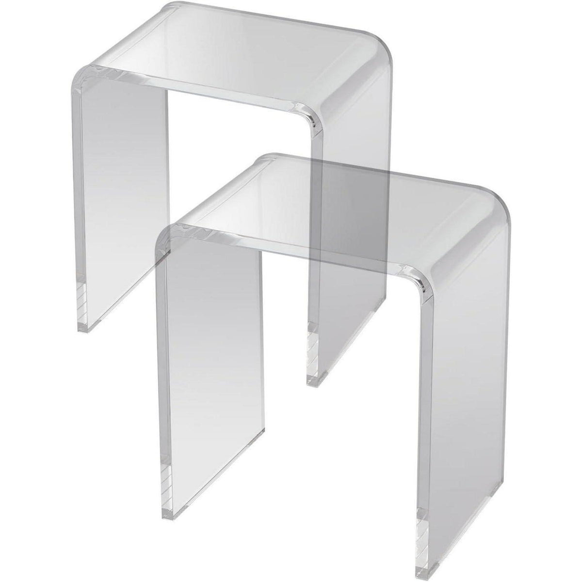 Transparenter Beistelltisch aus Acryl – 2er Set