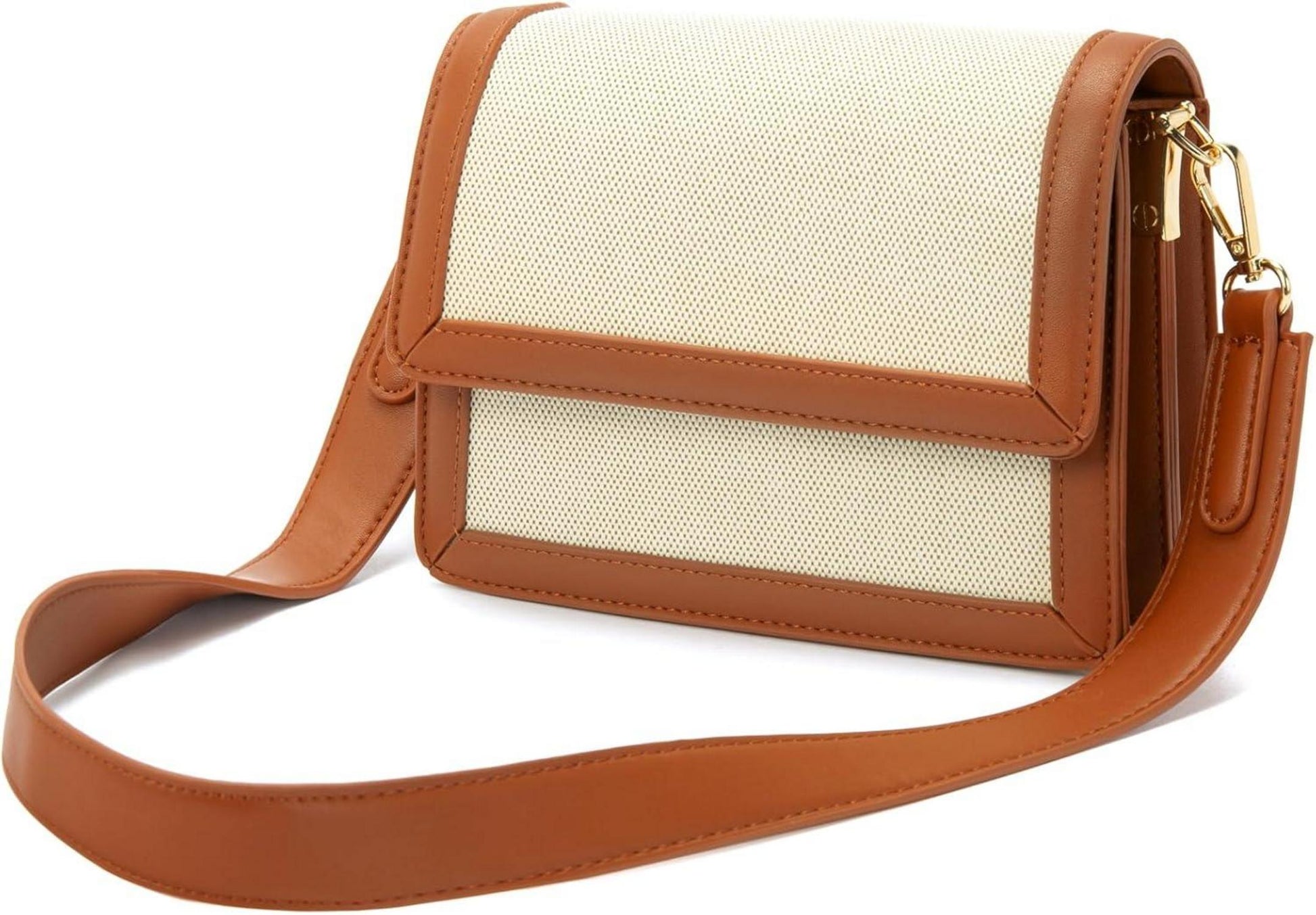 Damen Umhängetasche veganes Leder Crossbody Bag mit verstellbarem