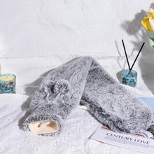Flauschige Extra Lang Wärmflasche Auslaufsicher 73cm Grau
