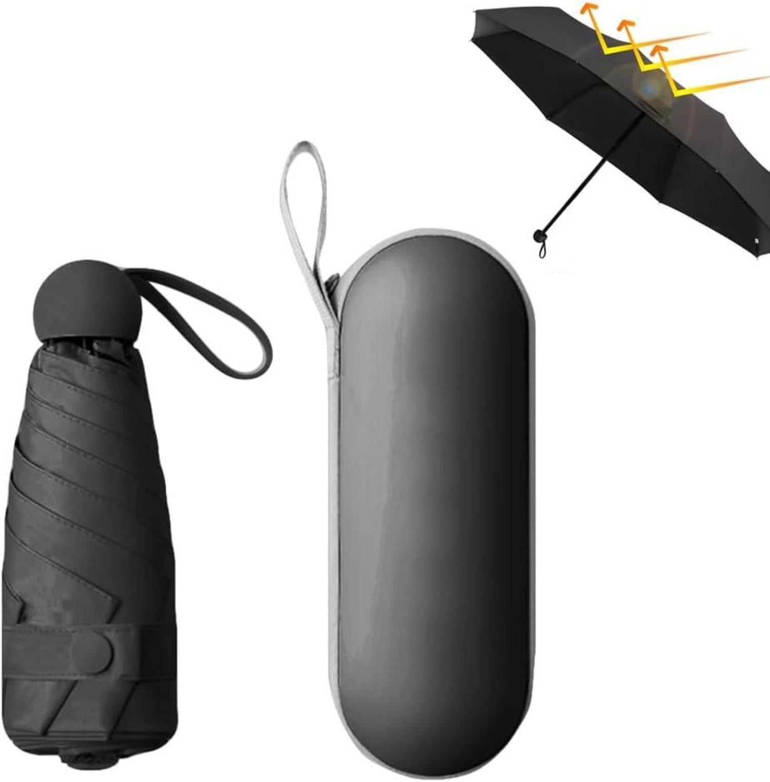 Kompakter UV-Schutz Taschenschirm für Sonne und Regen