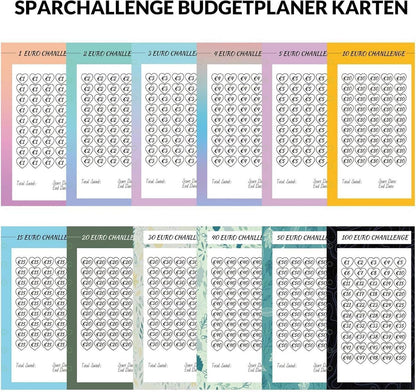 Budget Planner Deutsch Spar Challenge A6 Geldorganizer Haushaltsbuch