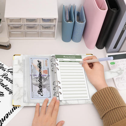 Budget Planner Spar Challenge A6 Geld Organizer Haushaltsbuch Schwarz