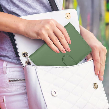 Budget Planner Spar Buch Geld Organizer mit Geldfächern in Olivgrün