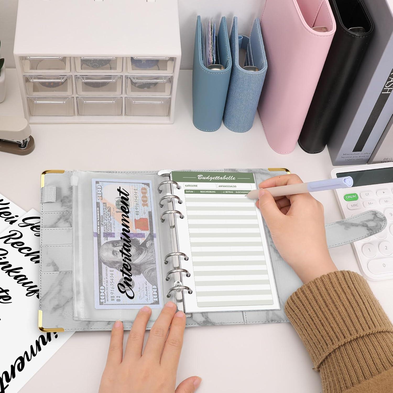 Budget Planner Deutsch Spar Challenge A6 Geld Organizer Haushaltsbuch