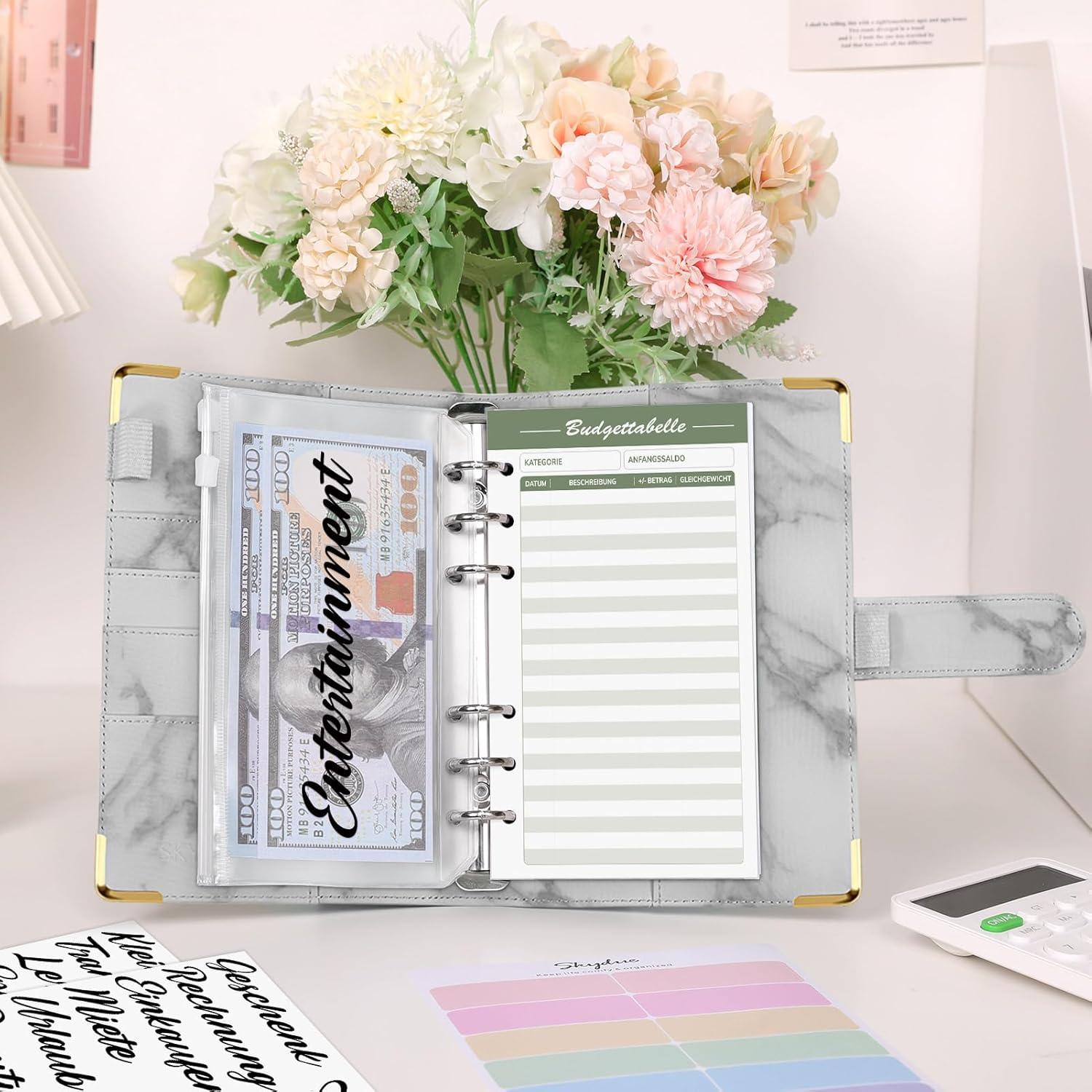 Budget Planner Deutsch Spar Challenge A6 Geldorganizer Haushaltsbuch