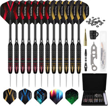 Dartpfeile Set 12 Stück Profi Steeldarts Aluminium 26g Brau Blau mit