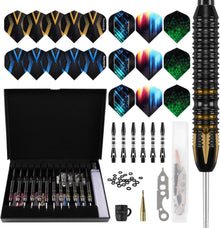 Dartpfeile Set Profi Steeldarts 12 Stück 24g 22g Braun Blau