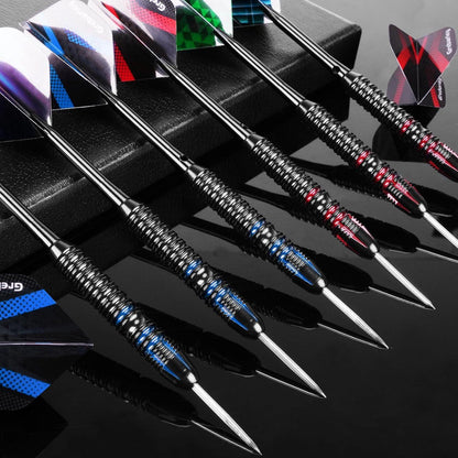 Dartpfeile Metallspitze 12 Stück Profi Steeldarts Aluminium Schaft 9