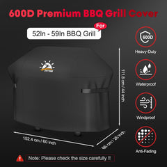 Zettum Grillabdeckung 152 cm Weber Genesis 300 Series