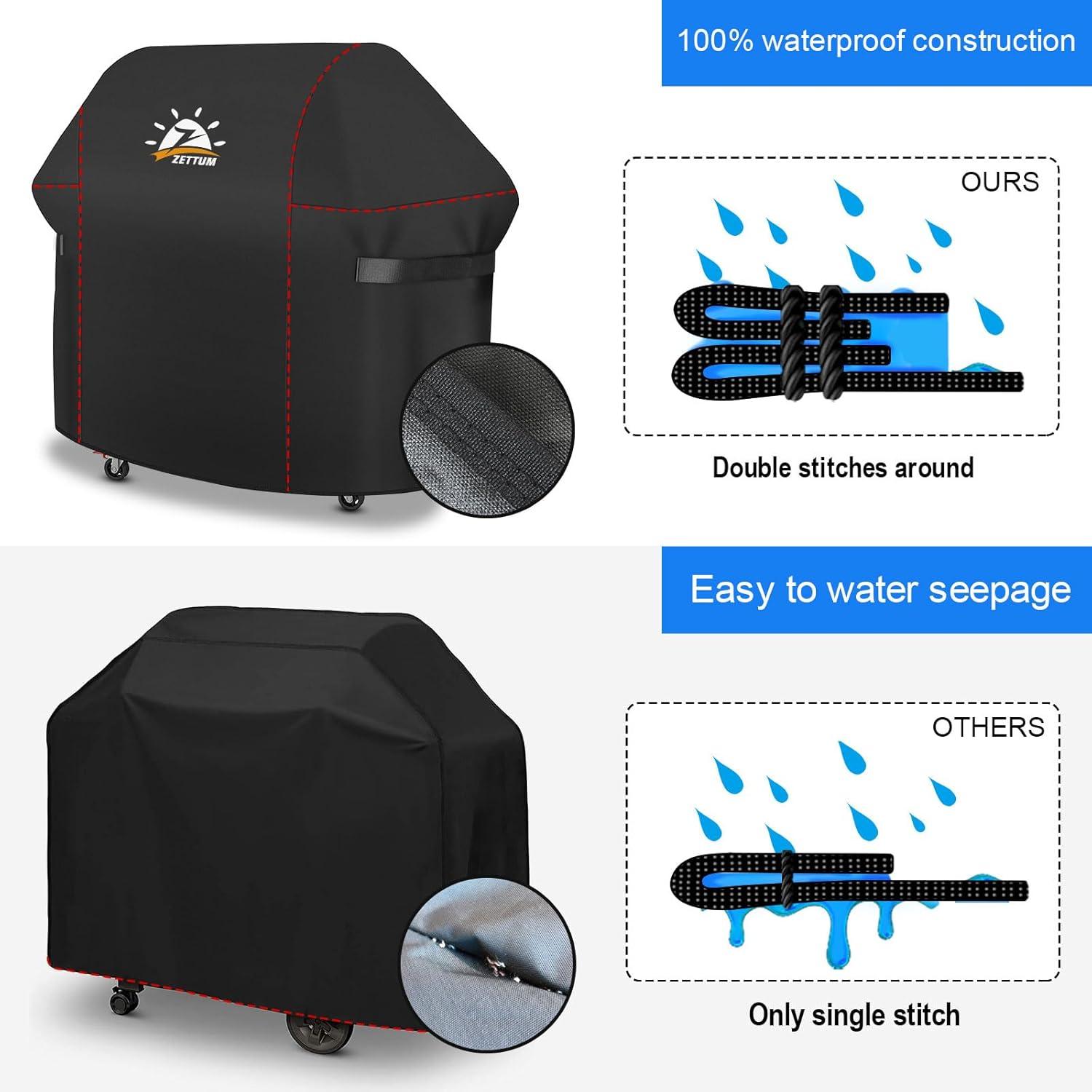 Grillabdeckung 152 cm Heavy Duty Wasserdicht für Weber Genesis 300