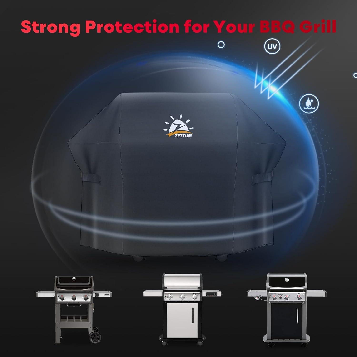 Zettum Grillabdeckung 132 cm für Weber Spirit 300 Serie Wasserdicht & UV-beständig