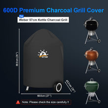 Zettum Kugelgrill Abdeckung 600D Oxford Holzkohle Weber 57