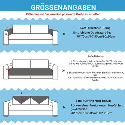 Weicher Sofaüberzug Kunstpelz Rutschfest Beige Weiß 90x240cm