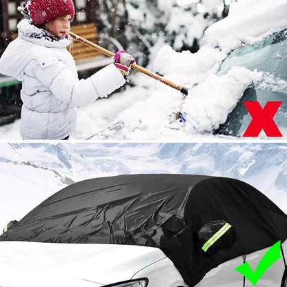 Autoabdeckung Halbgarage mit Frostschutz & Leuchtstreifen