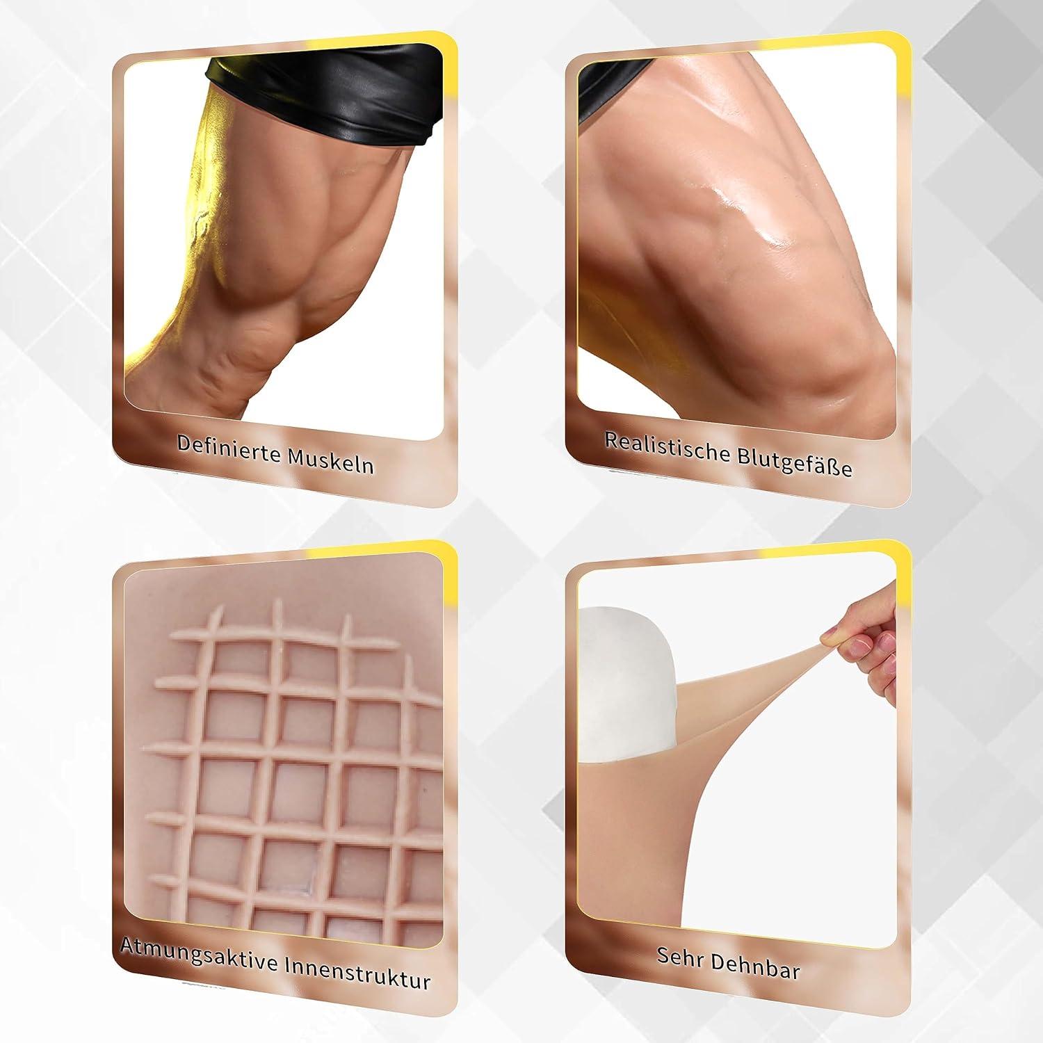 Silikon Muskelhose realistisches Beinkostüm für Cosplay Karneval Halloween