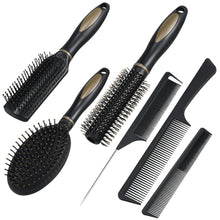 6-teiliges Haarbürsten Set für Frauen und Männer, Heimgebrauch, Reisen