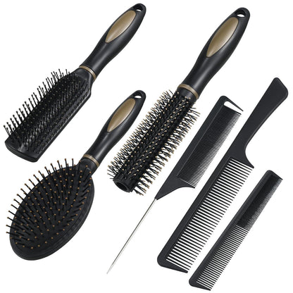 6-teiliges Haarbürsten Set für Frauen und Männer, Heimgebrauch, Reisen