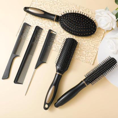 6er Set Haarbürsten Kamm Massage Stile Haare Frauen Männer Reise