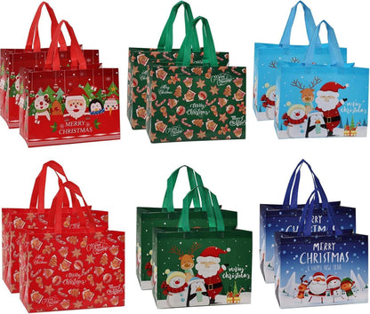 12er Pack Weihnachts Geschenk Taschen wiederverwendbar Tote Einkaufs