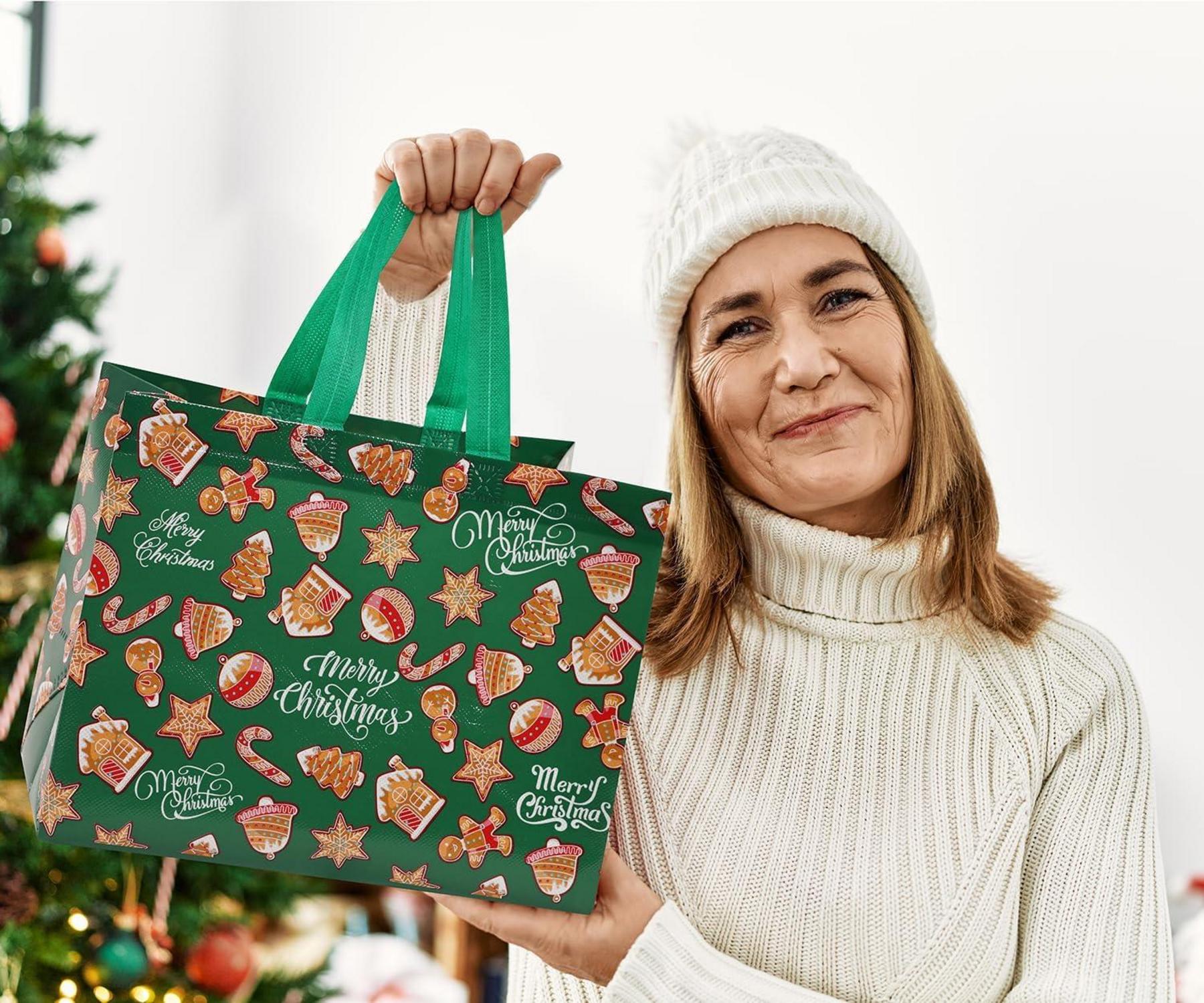 12pcs Weihnachten Geschenk Taschen Wiederverwendbare Tote