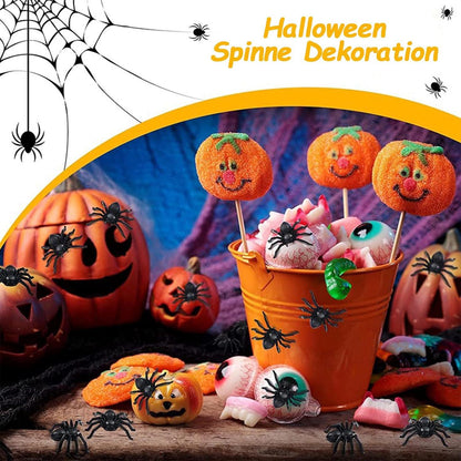 Halloween Deko Realistische Spinnen 100 Stück Gruselige Streiche